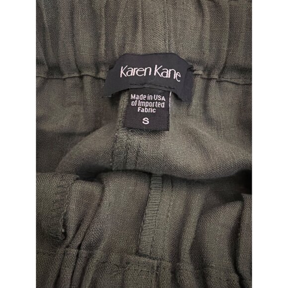 Karen Kane Lightweight Olive Green Linen Pants Size S - Picture 3 of 4